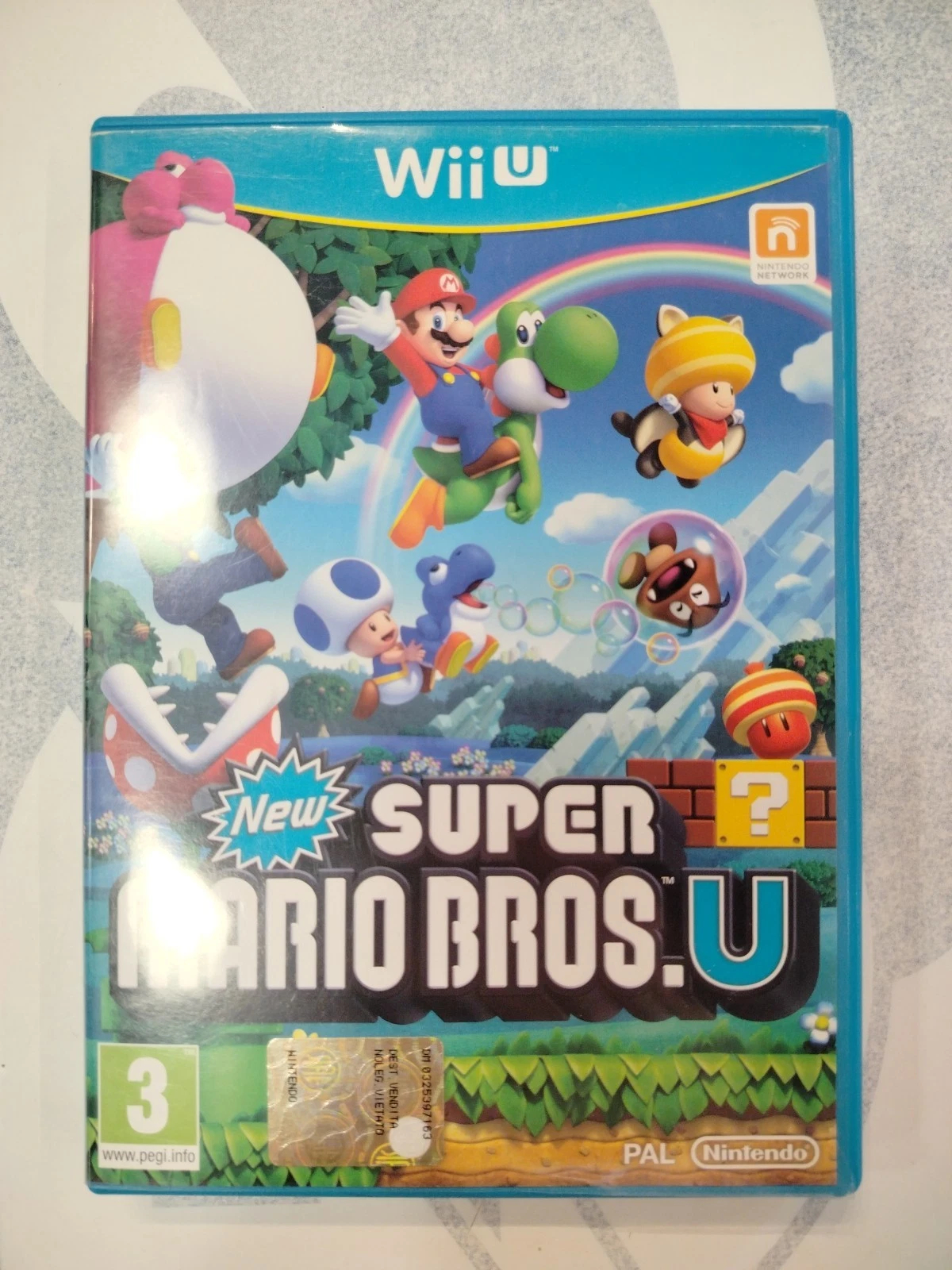 New Super Mario Bros U Wii U Nintendo Italiano PAL Triangolo Blu